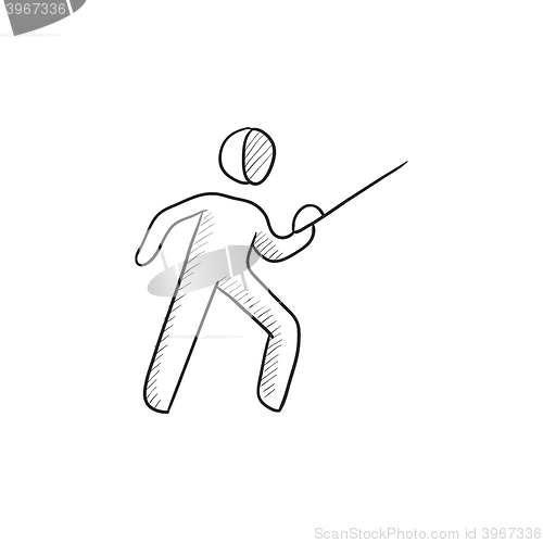 Image of Fencing sketch icon.