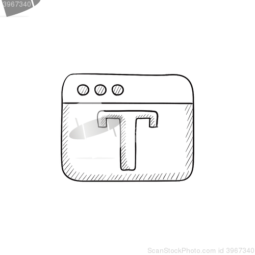 Image of Design editor tool sketch icon.