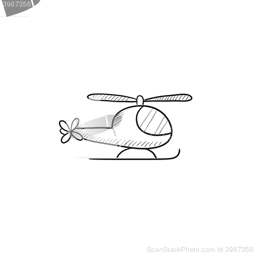 Image of Helicopter sketch icon.