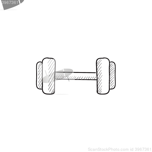 Image of Dumbbell sketch icon.