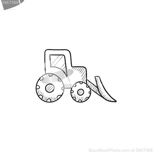 Image of Bulldozer sketch icon.