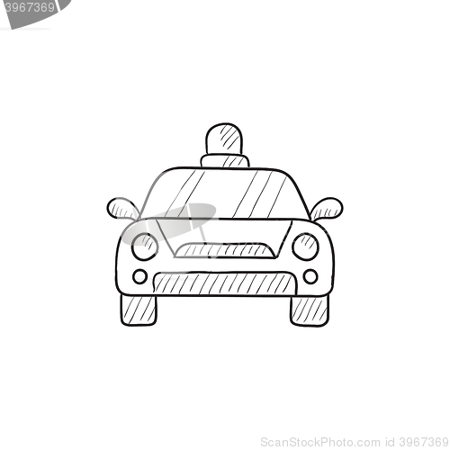 Image of Police car sketch icon.