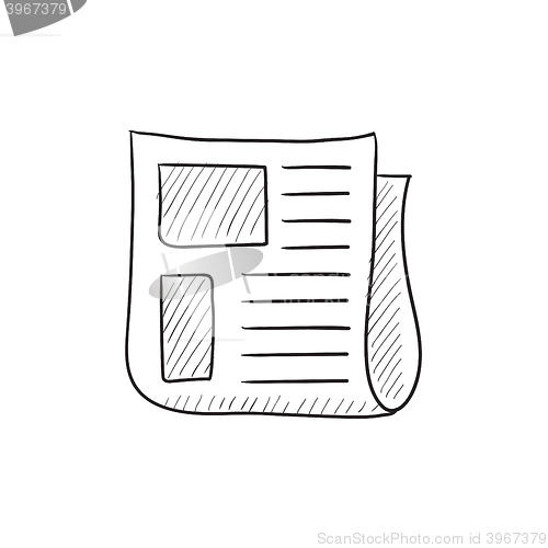 Image of Newspaper sketch icon.