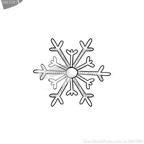 Image of Snowflake sketch icon.