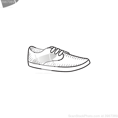 Image of Male shoe sketch icon.