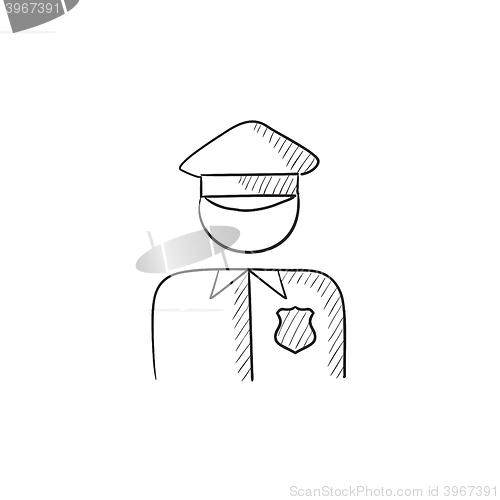 Image of Policeman sketch icon.