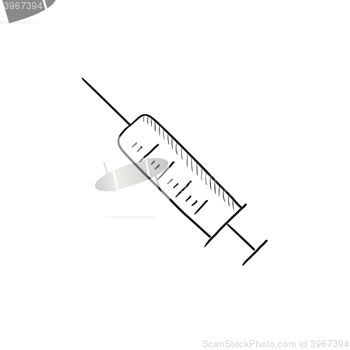 Image of Syringe sketch icon.