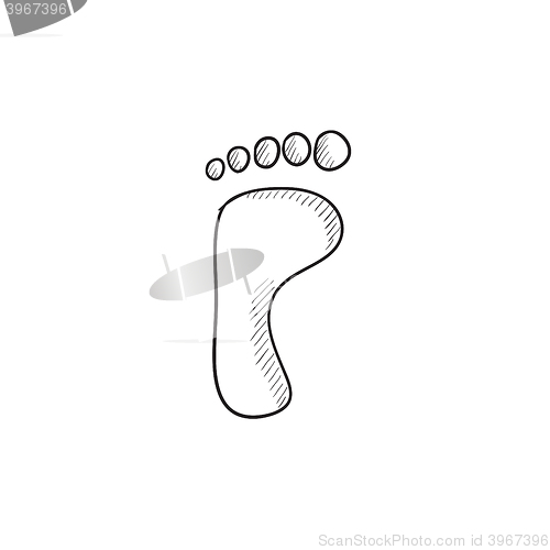 Image of Footprint sketch icon.