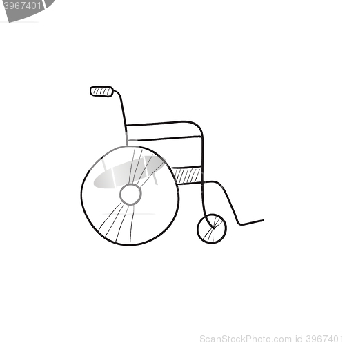 Image of Wheelchair sketch icon.