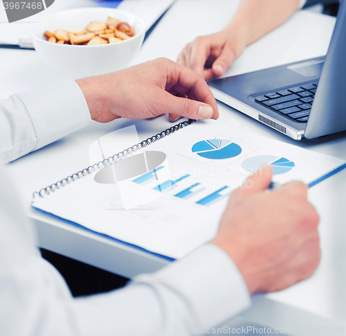 Image of business team having discussion in office