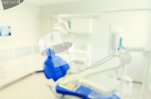 Image of blurred modern dental clinic office interior bokeh