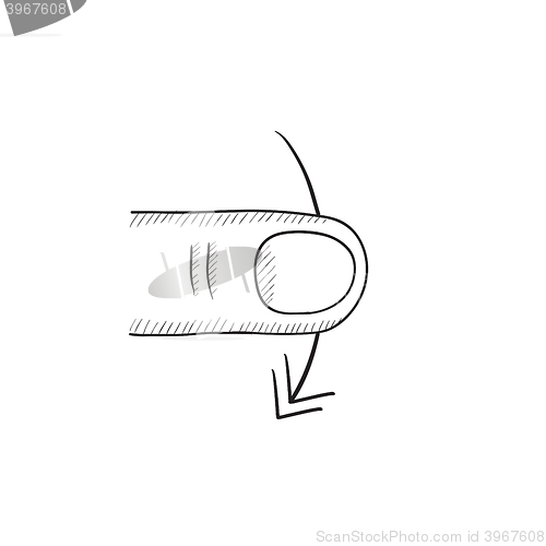 Image of Touch screen gesture sketch icon.