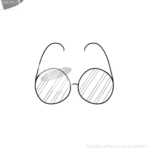 Image of Eyeglasses sketch icon.