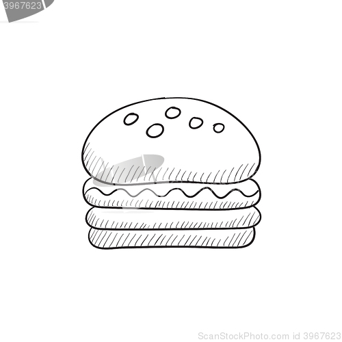 Image of Hamburger sketch icon.
