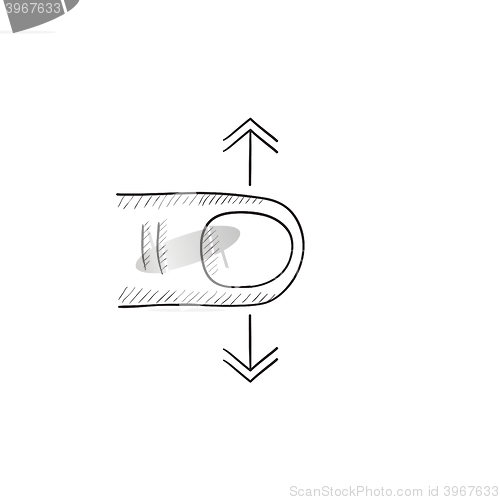 Image of Touch screen gesture sketch icon.