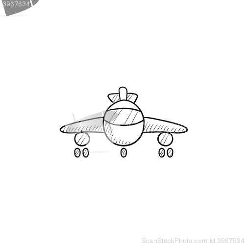 Image of Airplane sketch icon.