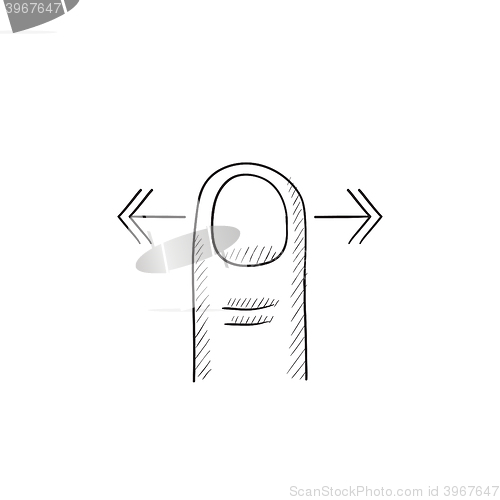 Image of Touch screen gesture sketch icon.