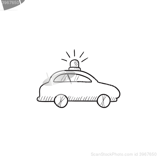 Image of Police car sketch icon.