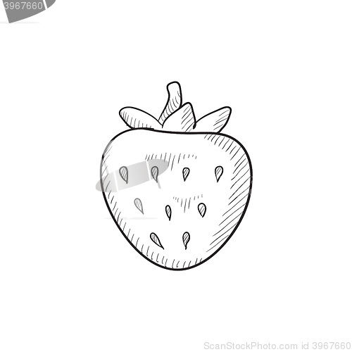 Image of Strawberry sketch icon.