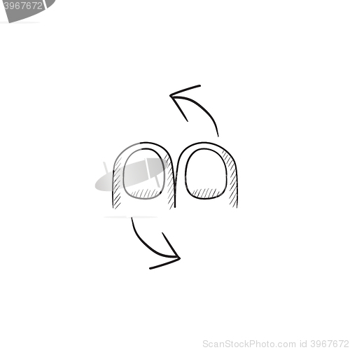 Image of Touch screen gesture sketch icon.