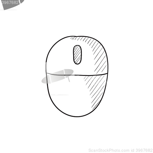 Image of Computer mouse sketch icon.