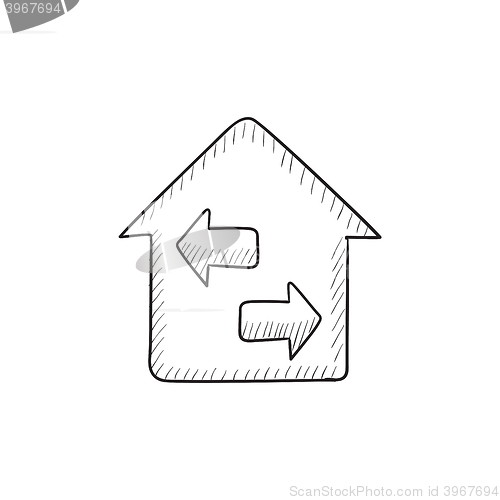 Image of Property resale sketch icon.