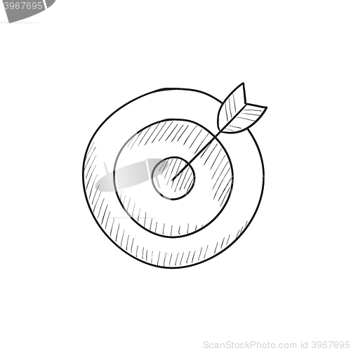 Image of Target board and arrow sketch icon.