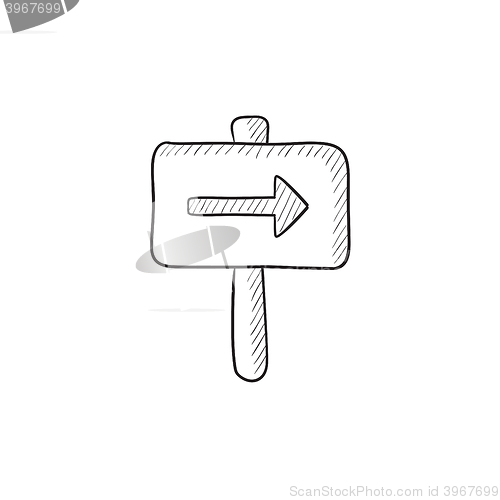 Image of Travel traffic sign sketch icon.