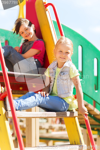 Image of happy kids on children playground