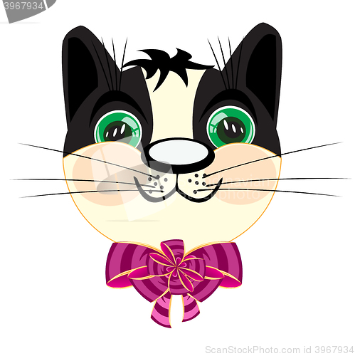Image of Head kitty with bow