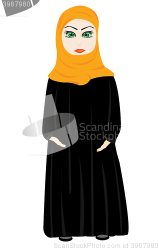 Image of Girl in cloth hijab