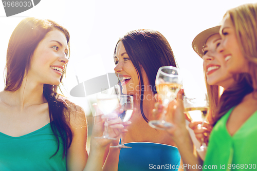 Image of girls with champagne glasses