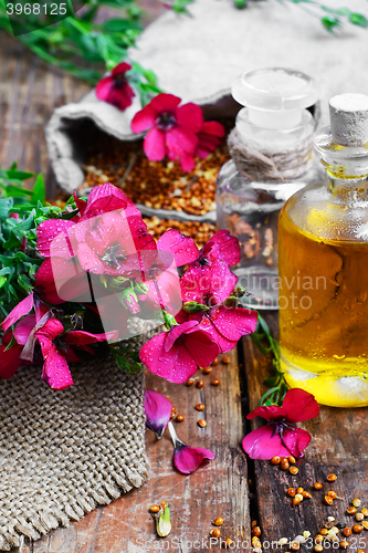 Image of Bottle of flax oil