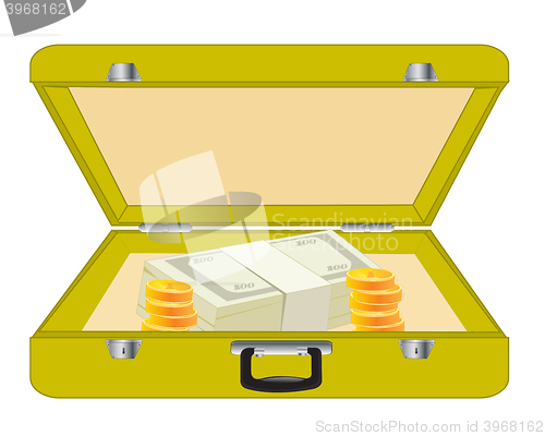 Image of Valise with money