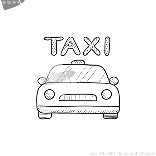 Image of Taxi sketch icon.