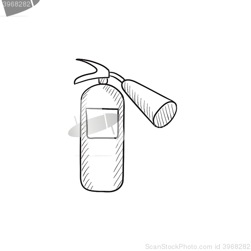 Image of Fire extinguisher sketch icon.