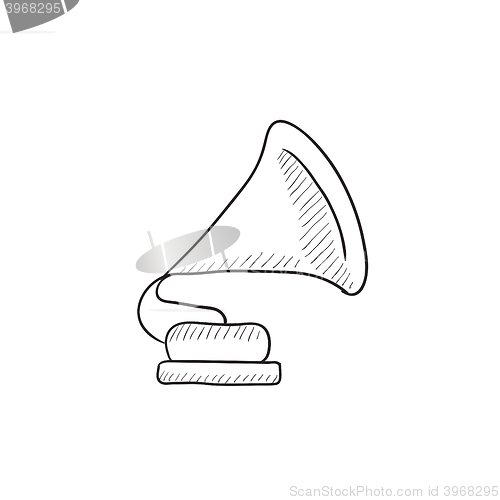 Image of Gramophone sketch icon.