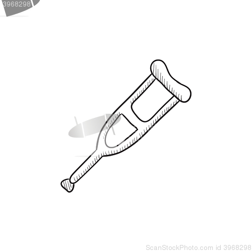 Image of Crutch sketch icon.