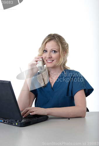 Image of medical secretary on the phone