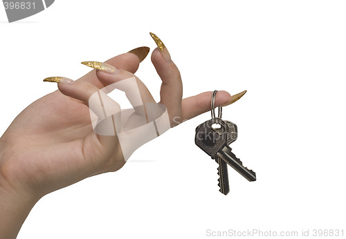 Image of hand and keys