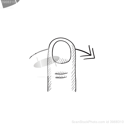 Image of Touch screen gesture sketch icon.