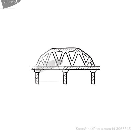 Image of Rail way bridge sketch icon.