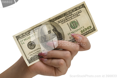 Image of hand and money