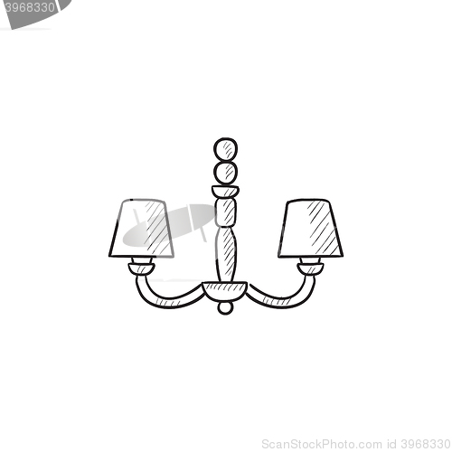 Image of Chandelier sketch icon.