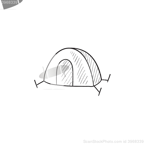 Image of Tent sketch icon.