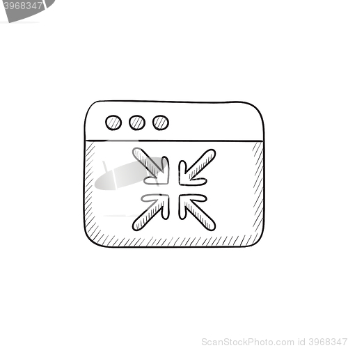 Image of Exit full screen sketch icon.