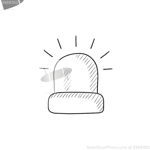 Image of Siren light sketch icon.