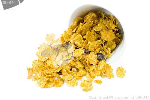 Image of cornflakes from bowl