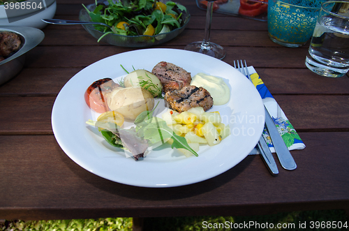 Image of Plate with grilled meat