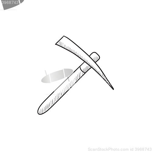 Image of Pickax sketch icon.